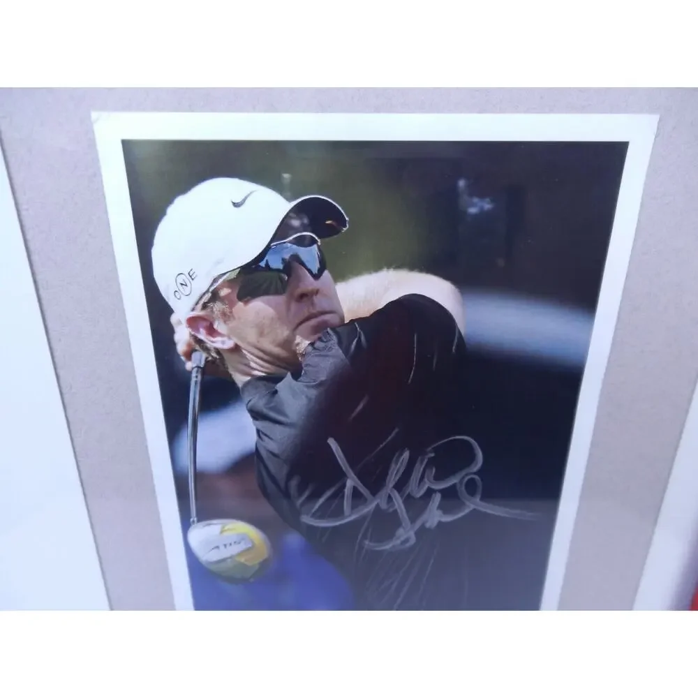 Signed David Duval Golfer Autographed Framed Matted Photo Nike PGA Champion VTG